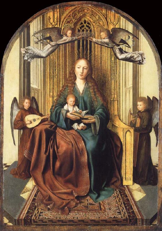  The Virgin and Child Enthroned,with four Angels